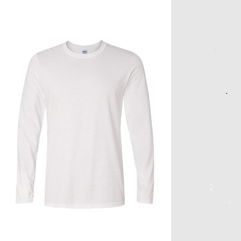 Men's long-sleeved T-shirt carded cotton t-shirt