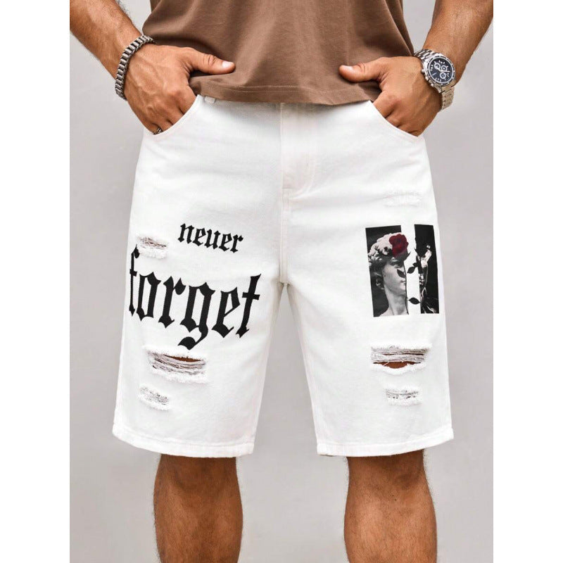 Men's Letter Printed Do The Old Cowboy Shorts