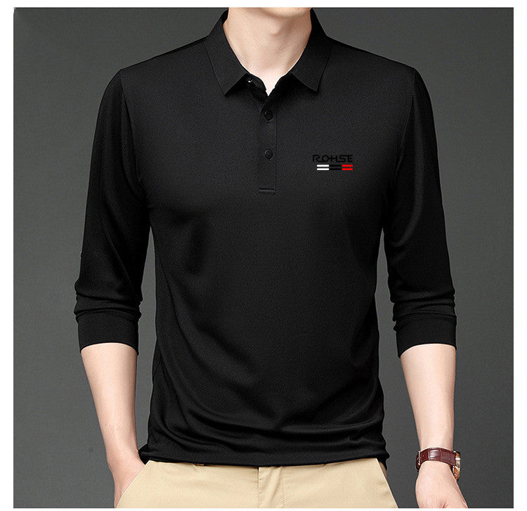 Men's Long-sleeved T-shirt Middle-aged And Youth Bottoming Shirt