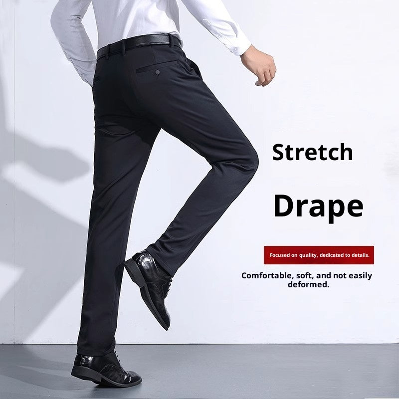 Men's Black Slim Straight Formal Pants Men's Pants