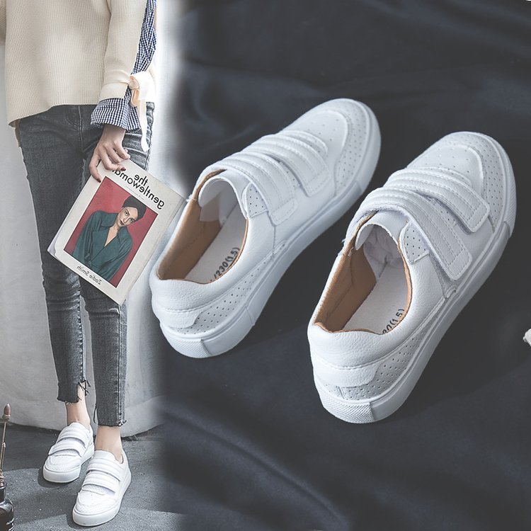 Summer Velcro White Shoes