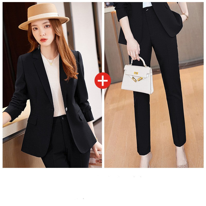 Autumn And Winter Professional Suit Women's Dress President's Formal Dress