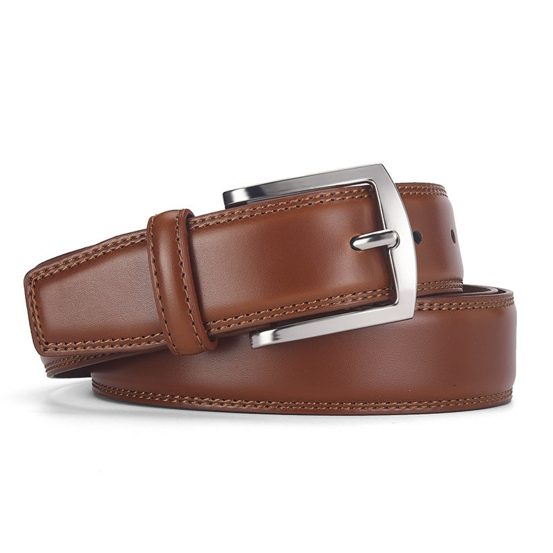 Men's Leather Belt Leather Pin Buckle Casual Belt