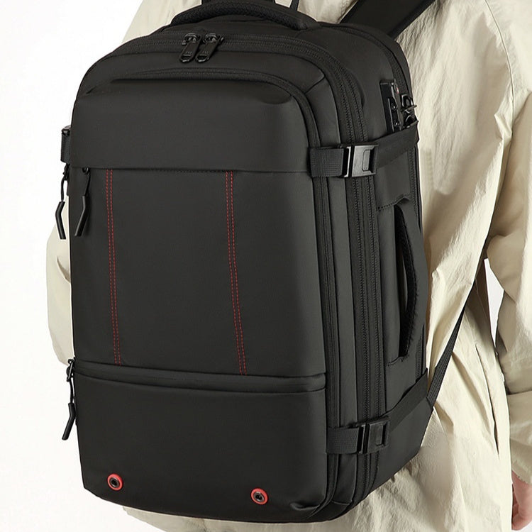 Men's Belt Password Lock Business Backpack Scalable Backpack