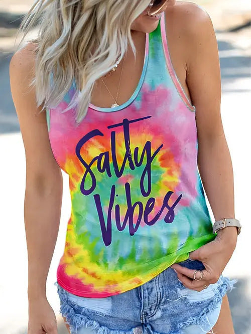 Women's Loose-Fit Digital-Print Tank Top