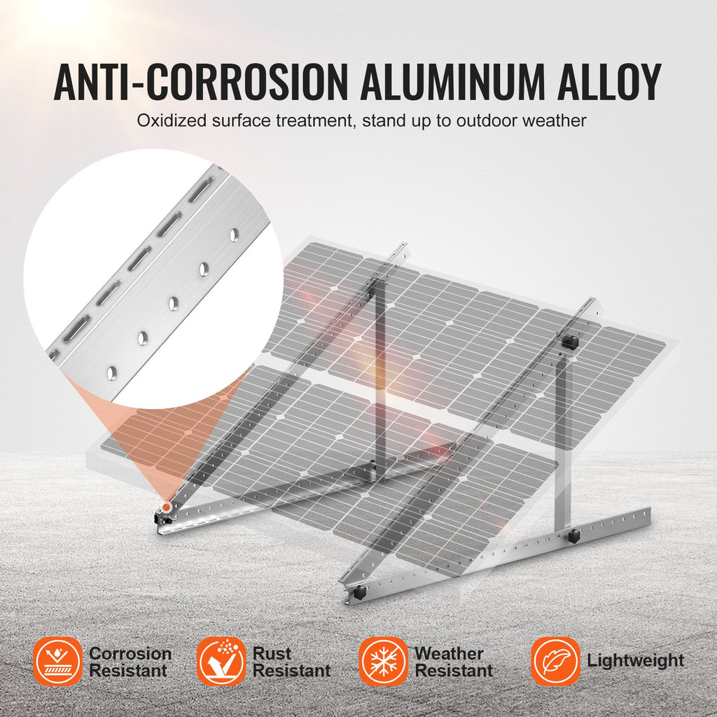 50-Inch Solar Panel Mount Brackets 0 - 90Adjustable Tilt Mount Brackets