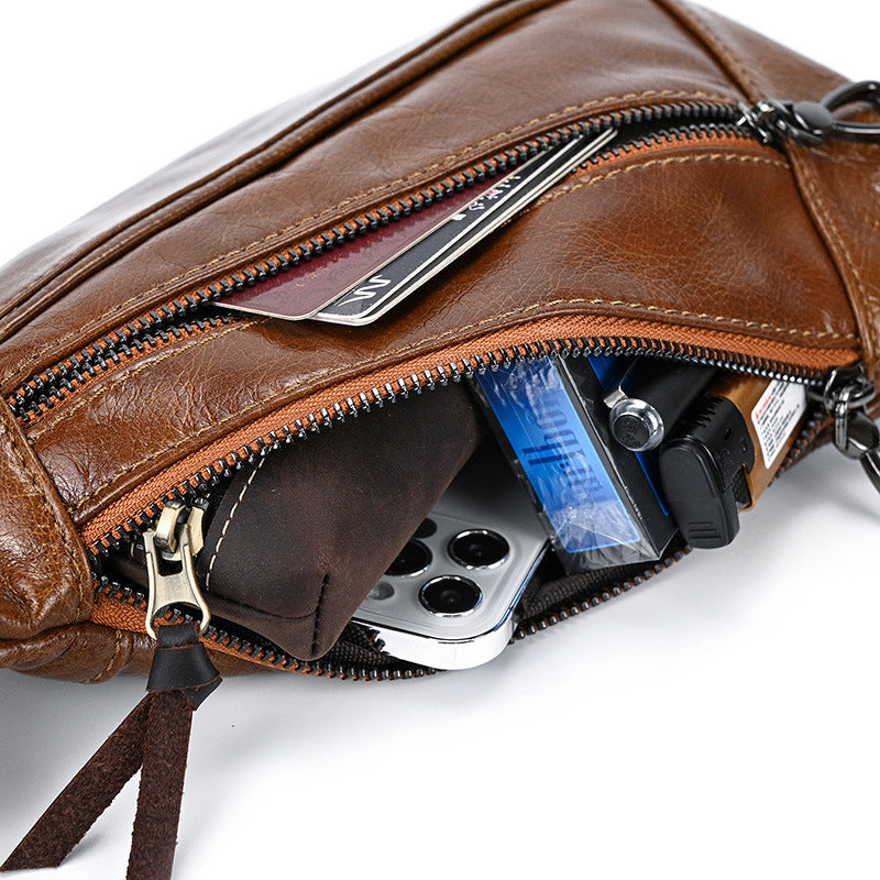 Creative Fashion Leather Men's Chest Bag