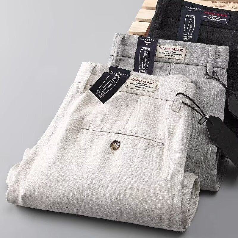 New Summer Loose Straight All-matching Men's Business Casual Pants