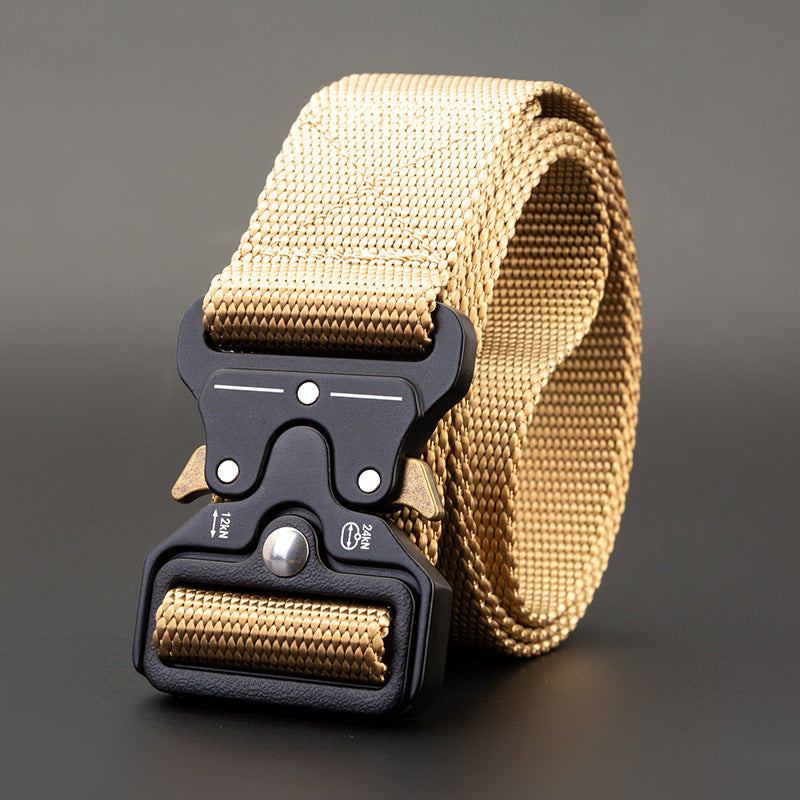 Men's Outdoor Nylon Elastic Buckle Belt Work Clothes Belt