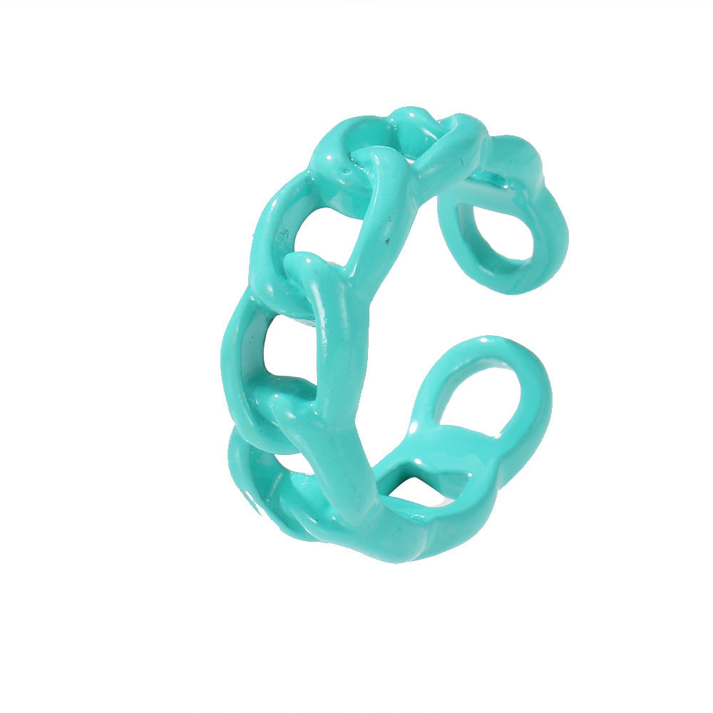 Vintage Golden Heart Smile Rings Set For Women