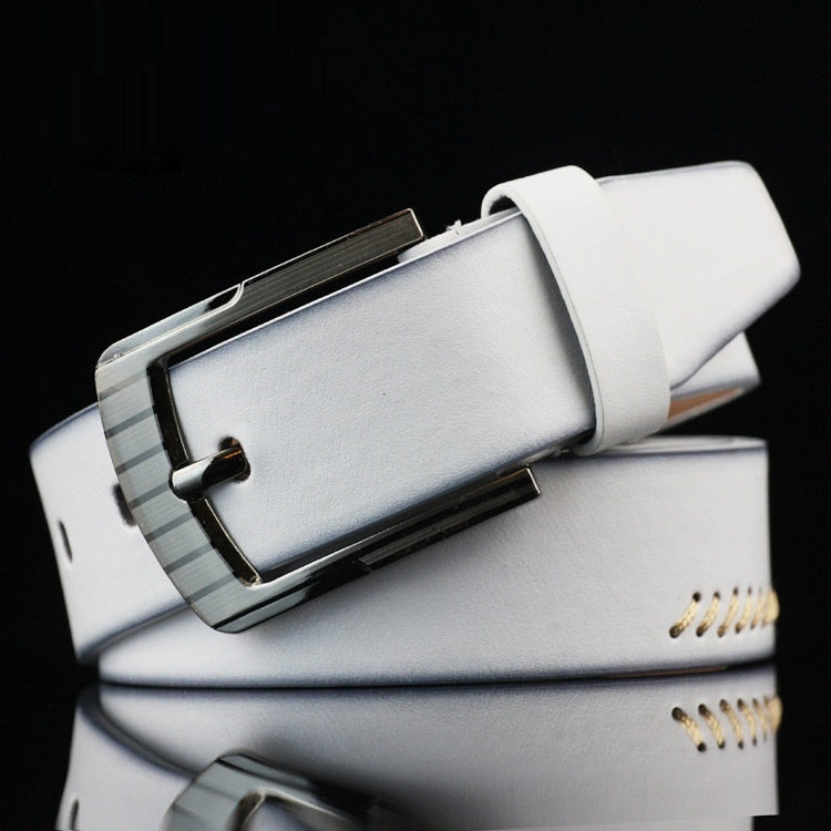 Men's Threading Casual Student Pin Buckle Belt