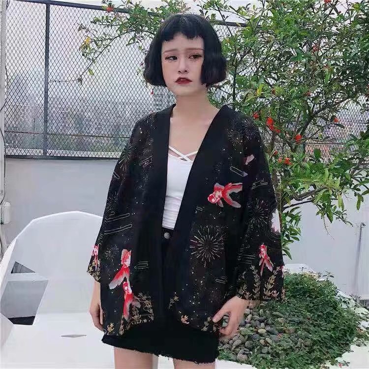 Women's Korean-style Chinese-style Tang Suit Trendy Three-quarter-length Robe