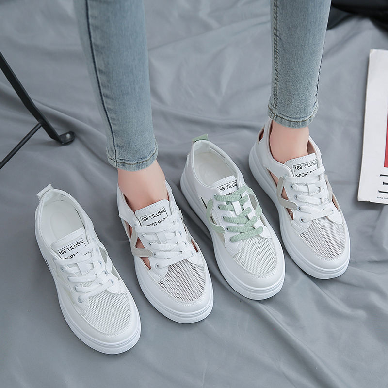 Thick-soled Sponge Cake All-match Baotou Casual Sports White Women's Shoes