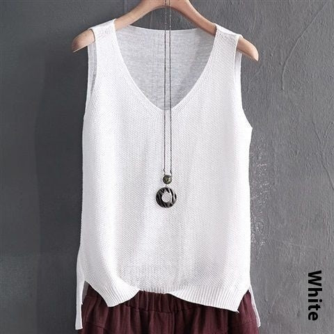 Loose Vest Women's Summer Knitted Bottoming Shirt T-shirt Inner Wear Blouse