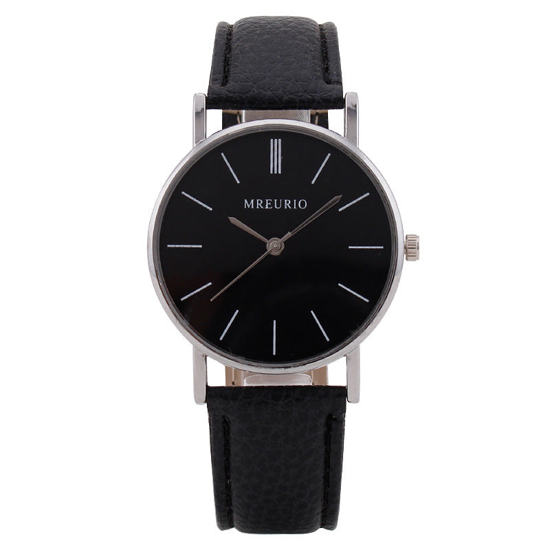 Fashion Large Dial Watch Men's Stitching Belt