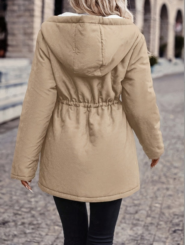 Women's Thick Warm Jacket Solid Color