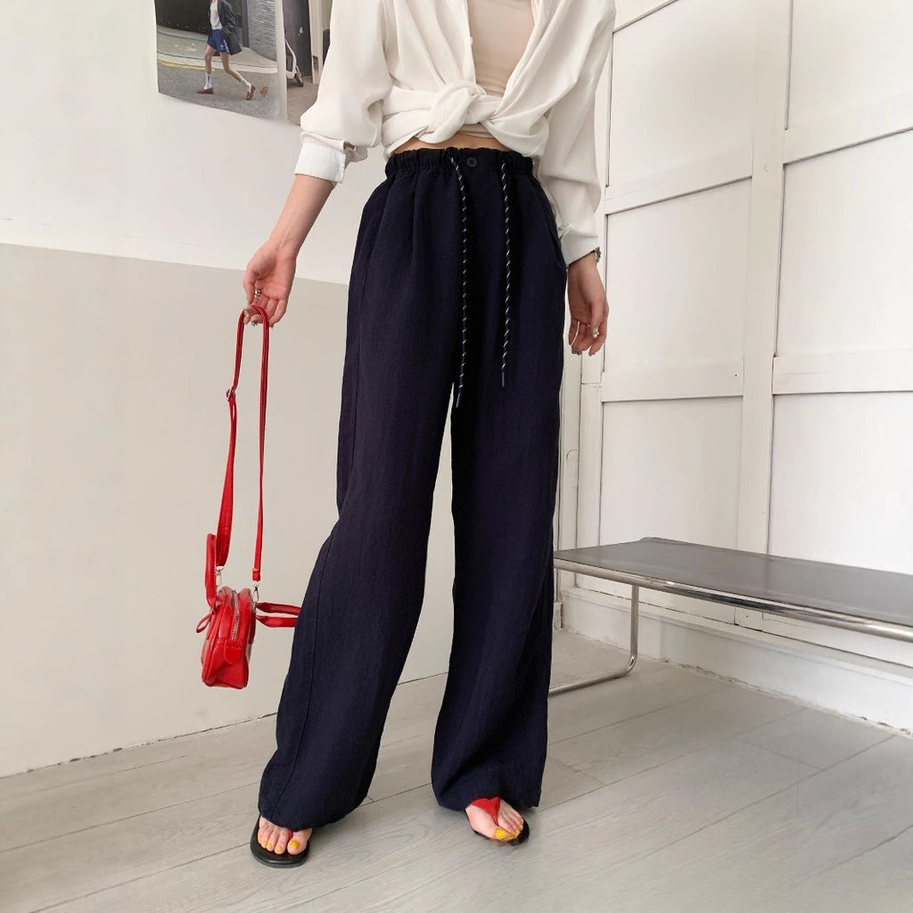 Versatile Slimming High-grade Drape Idle Style Comfortable Straight-leg Pants