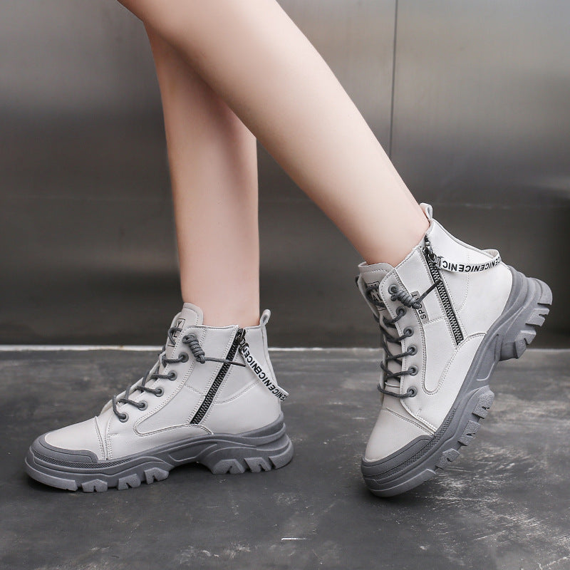 Autumn Fashion Casual Platform Single Boots Sports British Style Boots