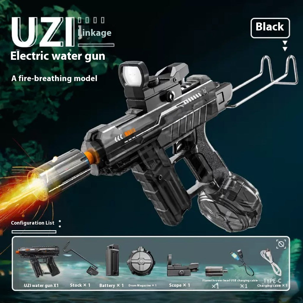 New Ice Mouse Ice Explosion Electric Water Gun Children's High-speed Continuous Hair Linkage Reloading Large Capacity Water Pistols Toy