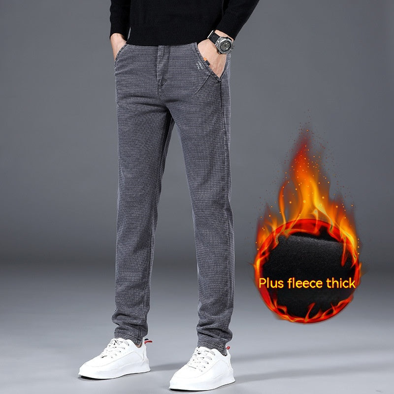 Slim-fitting Simple All-match Light Business Straight-leg Pants Men's