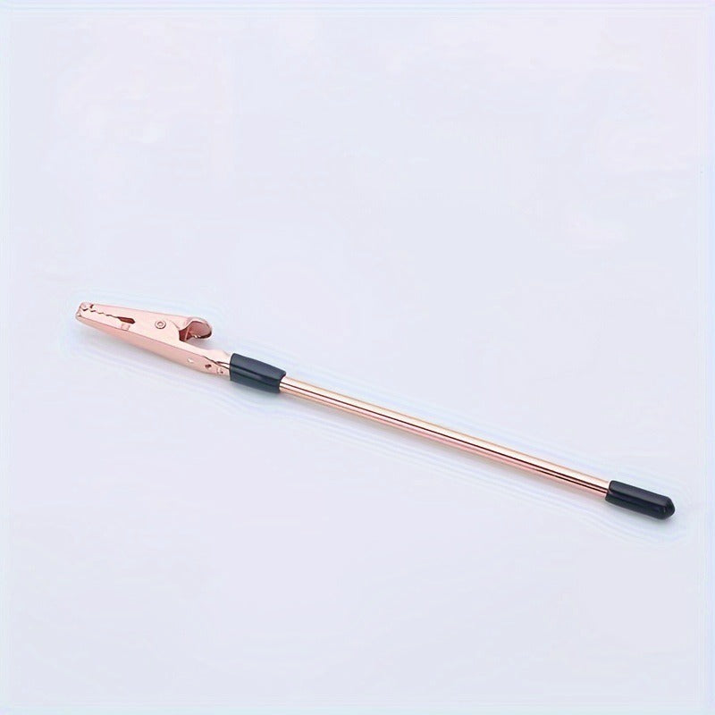 Jewelry Bracelet Accessory Tool Gold-Plated Iron Rod Multi-Functional Alligator Clip Note Holder 155mm