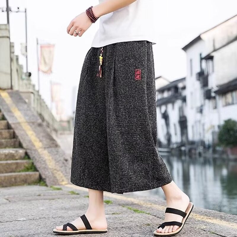 Men's Summer Trendy Versatile Casual Cropped Pants