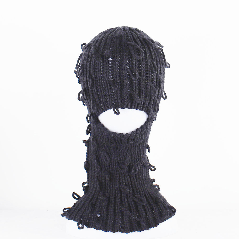 Men's And Women's Coil Cap Hand-made Woolen Mask