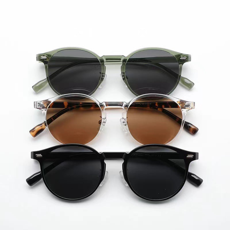 Japanese-style Retro Sunglasses Women's Trendy Round