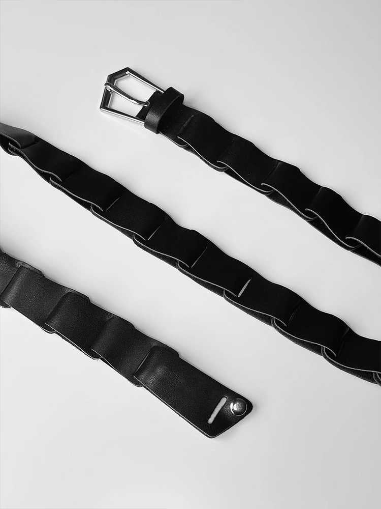 Men's Special-shaped Buckle Stitching Pant Belt