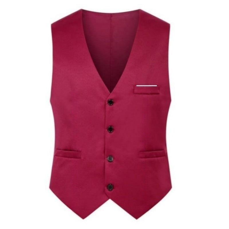 Men's Solid Color British Fashion Suit Vest