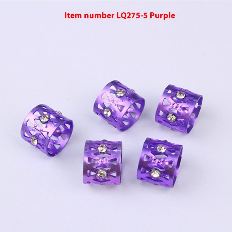 Wig Decoration Hollow Jeweled 7 Color Aluminum  Aluminum Headwear Hair Ring