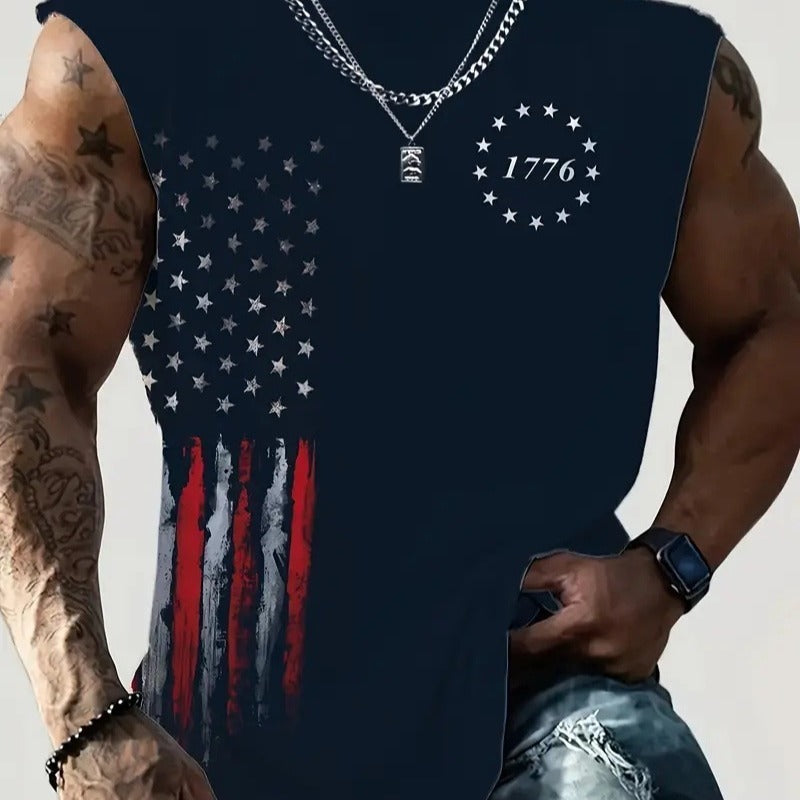 Fashion Personality New Printed Men's Vest Top