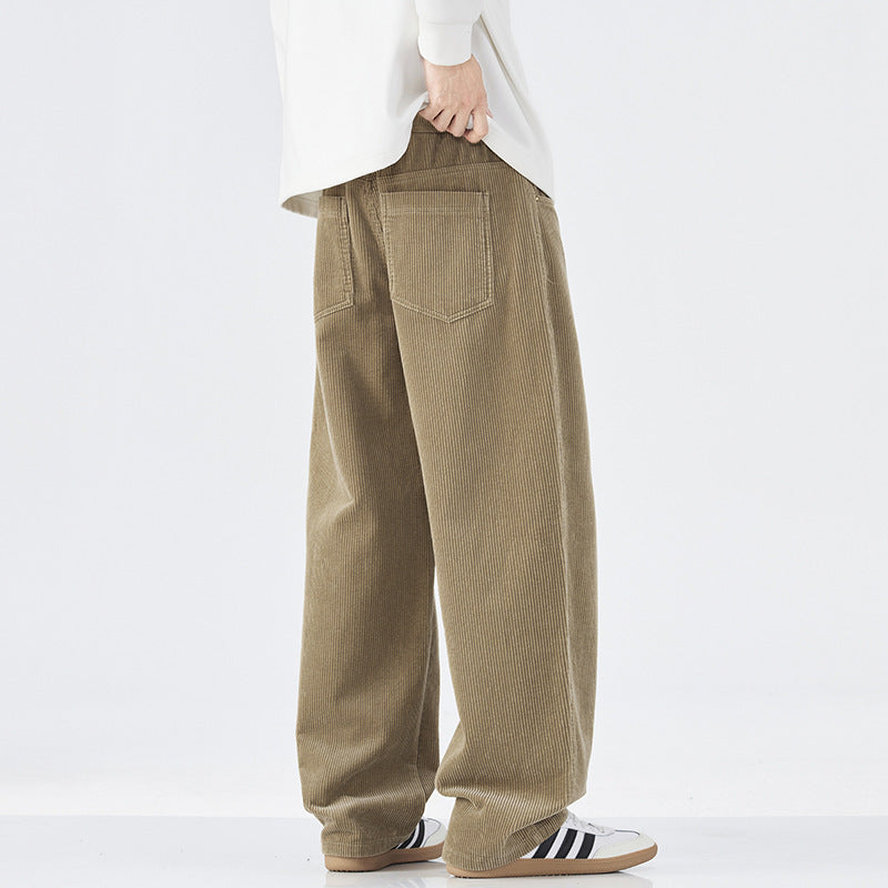 Corduroy Loose Straight Men's Casual Wide-leg Pants