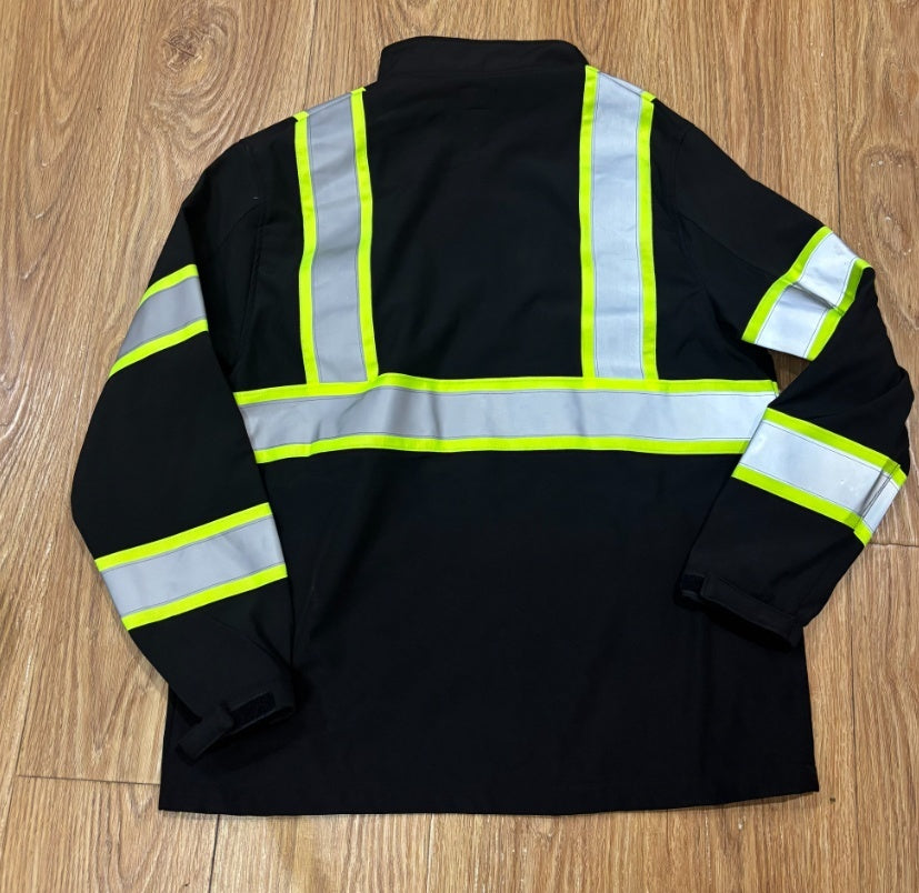 Soft Shell Waterproof Black Night Reflective Work Clothes