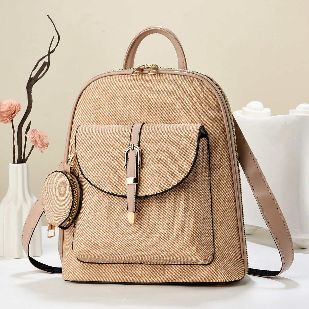 Multi-functional One-shoulder Ladies Travel Backpack Crossbody