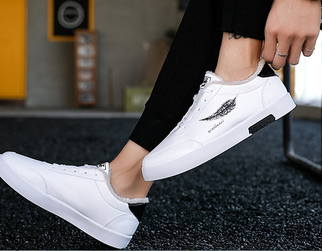Plush Thick Board Shoes Casual Versatile Student Men's Cotton Shoes