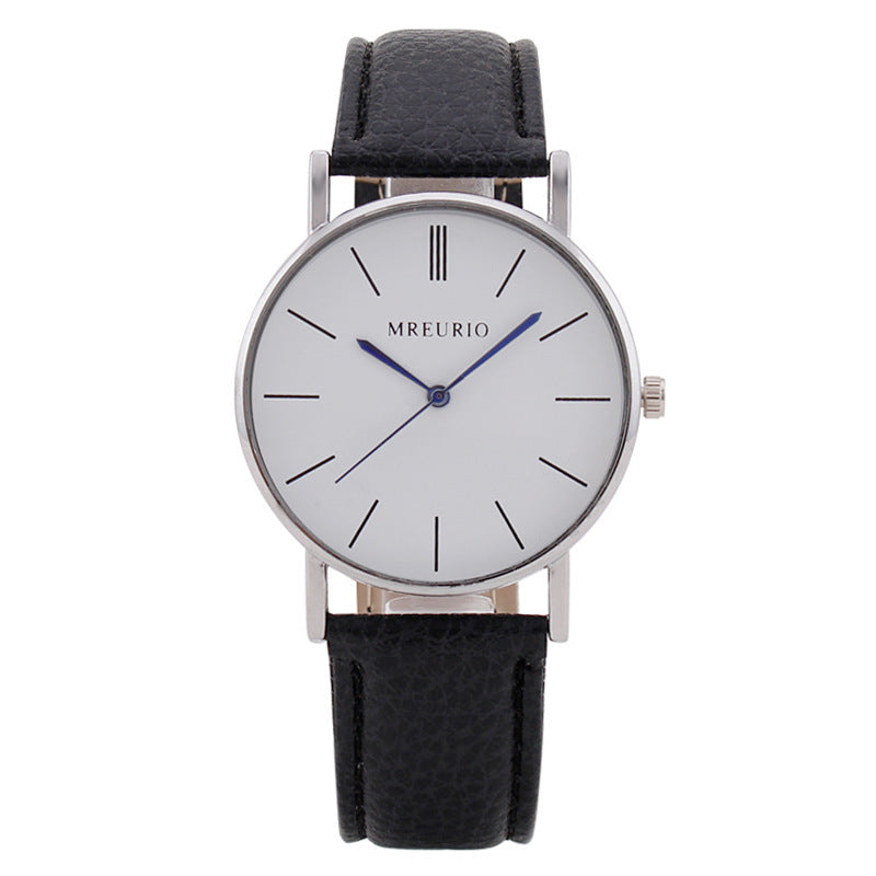 Fashion Large Dial Watch Men's Stitching Belt