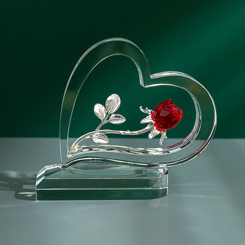 Home Valentine's Day Rose Heart-shaped Ornaments