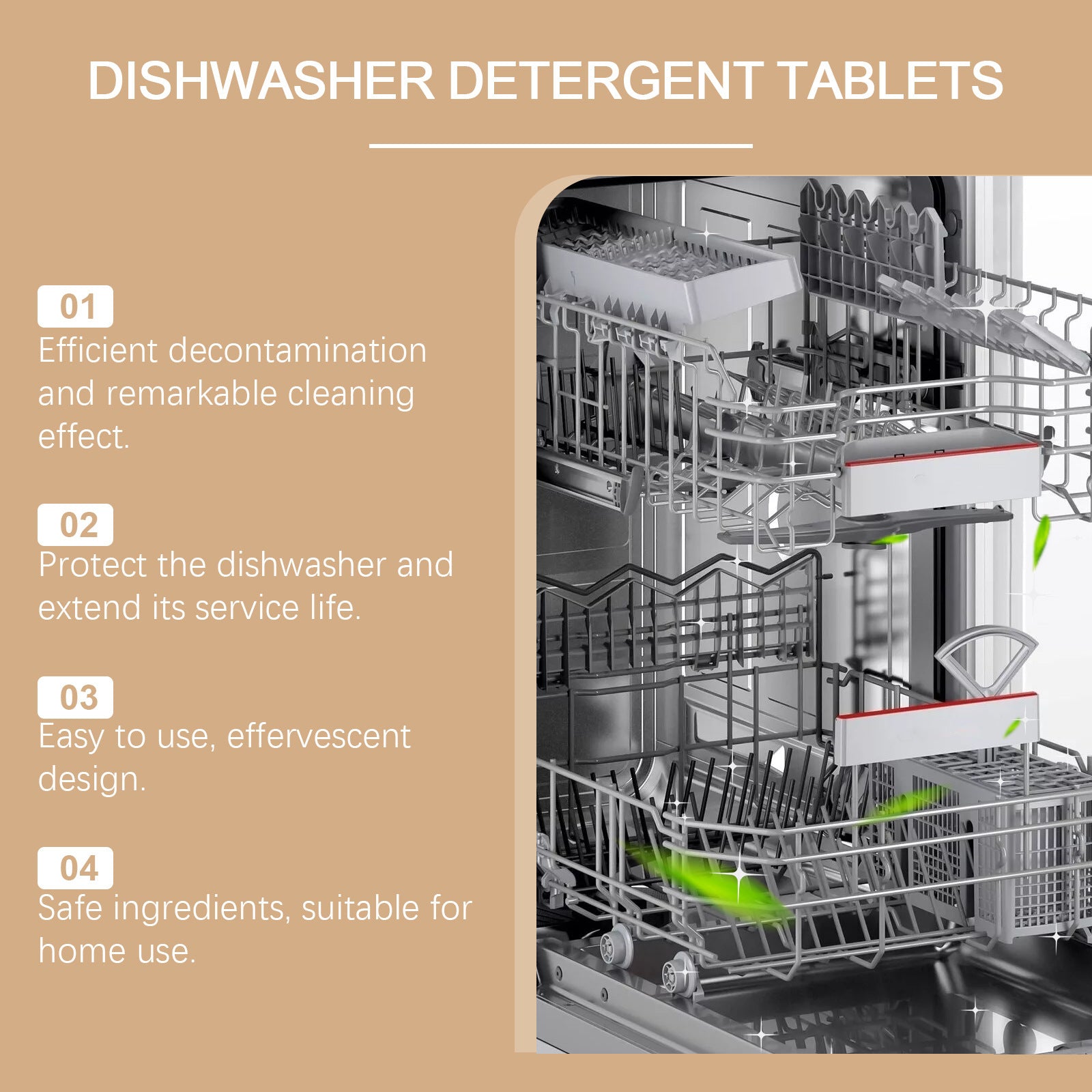 Household Dishwasher Decontamination Washing Piece Cleaning Effervescent Deodorant Piece