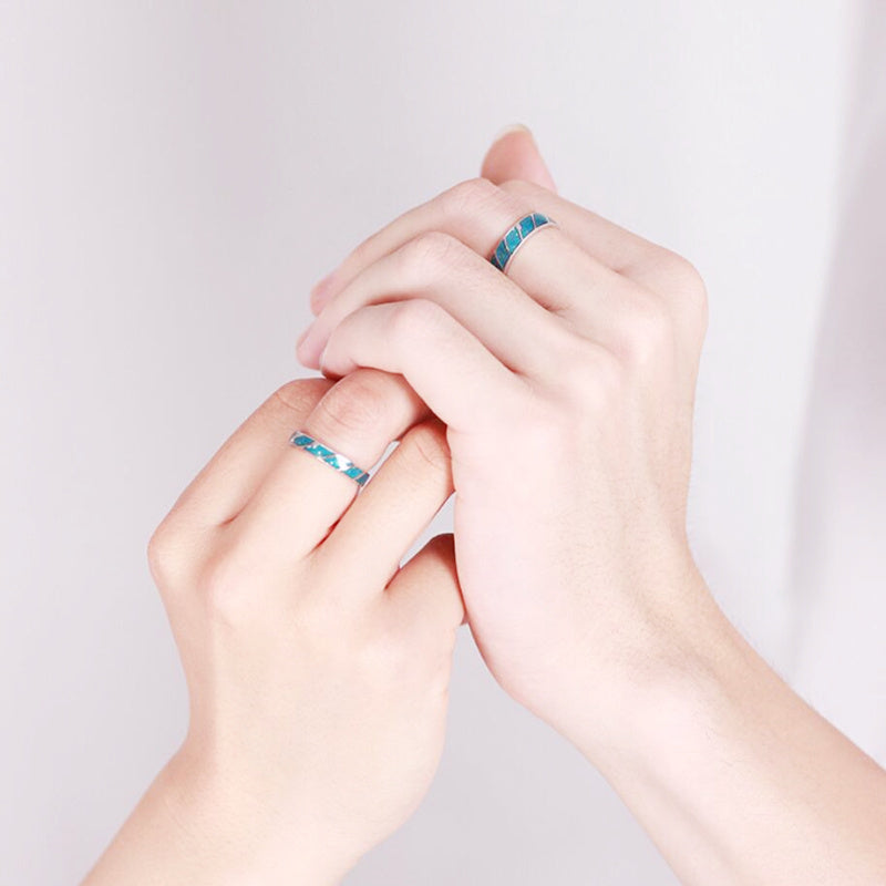 Meteor Shower Couple Rings Long Distance Nostalgic Men And Women Pair Ring