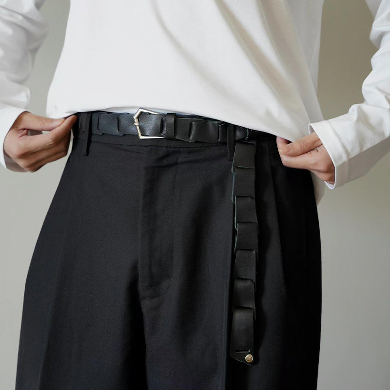 Men's Special-shaped Buckle Stitching Pant Belt
