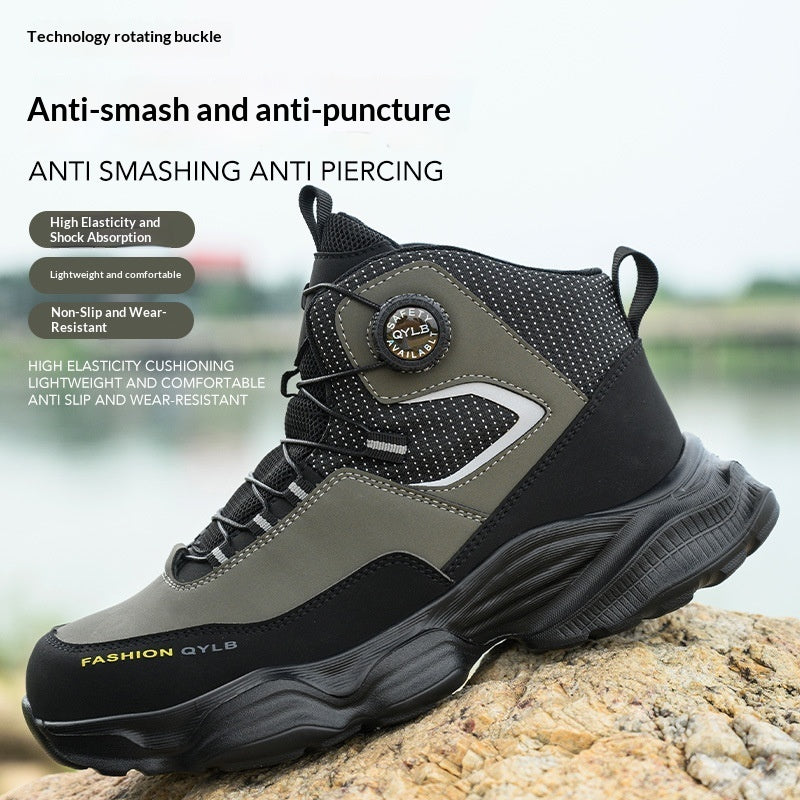 Comfortable Durable Safety Shoes With A Rotating Quick-release Buckle
