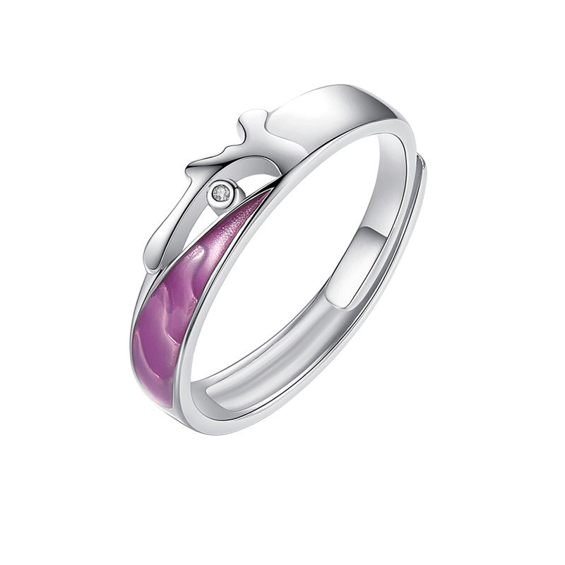 Student Minimalist Couple Rings Adjustable Creative Ring