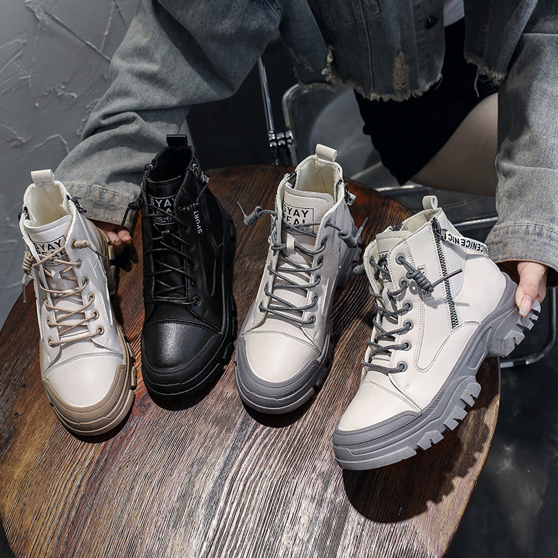 Autumn Fashion Casual Platform Single Boots Sports British Style Boots