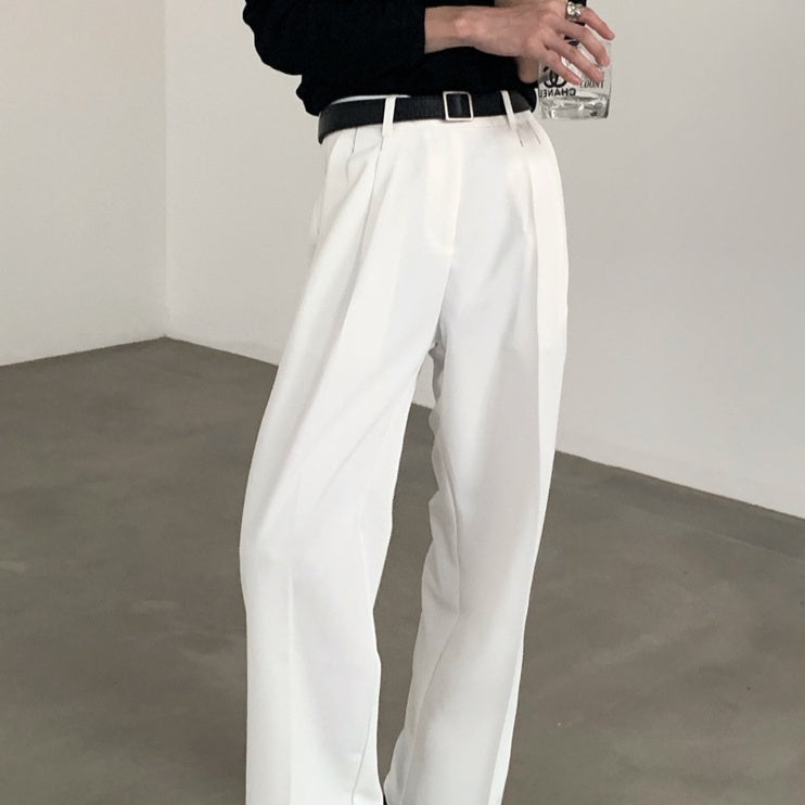 Loose Trousers High Street Wide Leg Draping Effect Leisure
