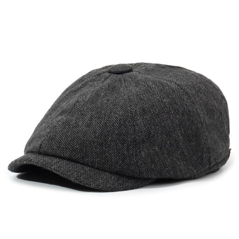 Herringbone Peaked Cap Middle-aged And Elderly Beret