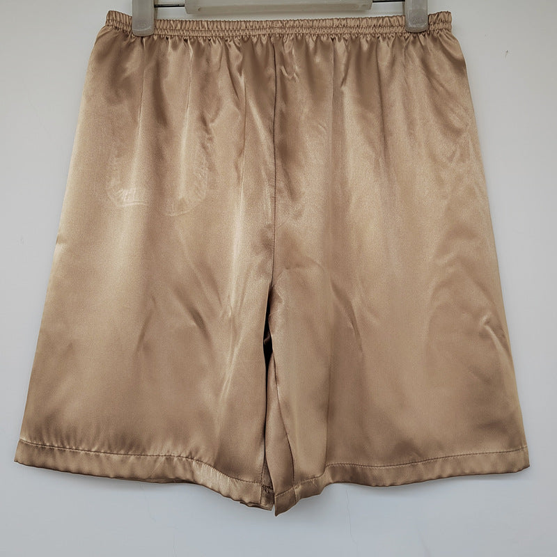 Men's Simple Home 5-point Silk Ice Silk Shorts