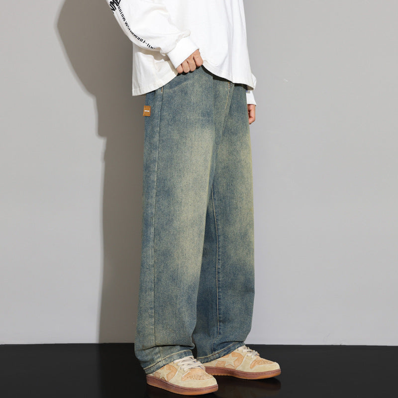 Loose-fit Straight-leg Mens Trousers