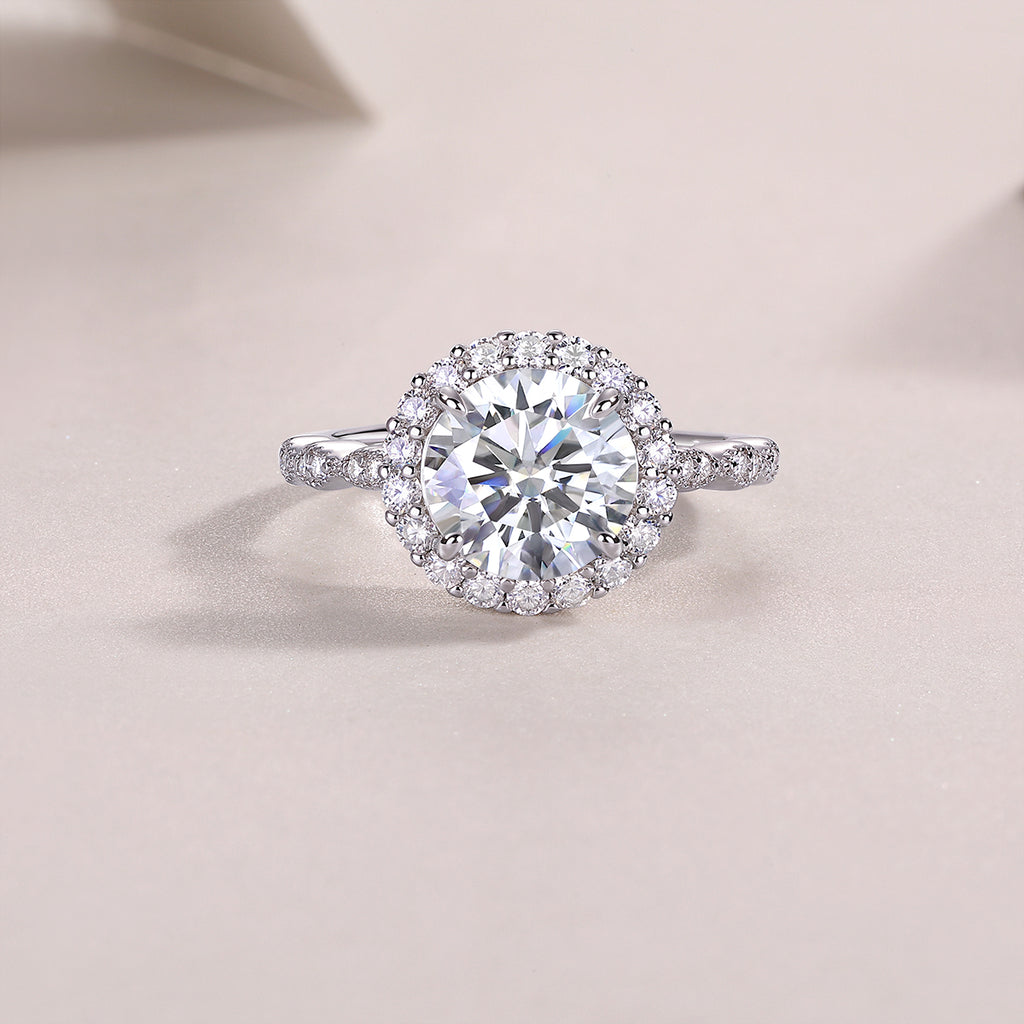 1Starlight Shining - A Fashionable Jewelry Ring Set With 3-carat Moissanite S925 Sterling Silver And Platinum-plated Diamond Prohibit TikTok sales