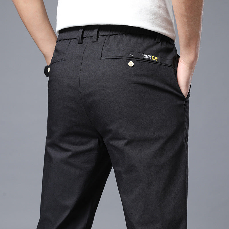 Men's Ice Silk Loose Straight-leg Casual Pants